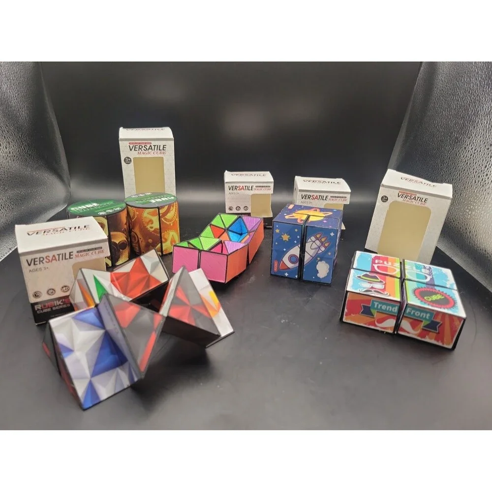 Versatile Magic Cube - 3D Puzzle Cubes - Fidget Toys Lot of 5 Puzzles